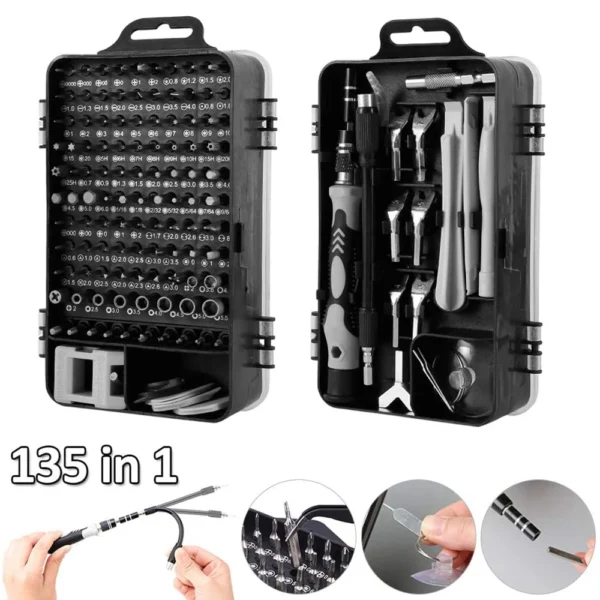 Juego de destornilladores metálicos 135 en 1 con puntas Torx magnéticas - Imagen 5