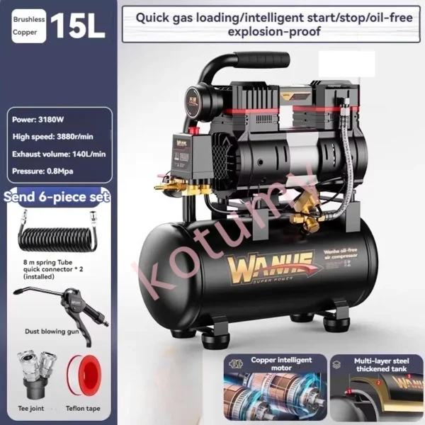 Compresor de aire silencioso de 40L - Imagen 8