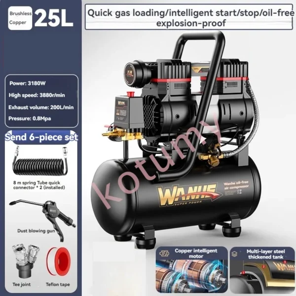 Compresor de aire silencioso de 40L - Imagen 7