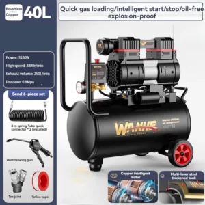 Compresor de aire silencioso de 40L