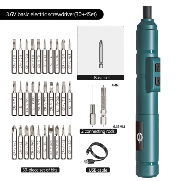 conjunto de herramientas eléctricas de 4 V, mantenimiento y reparación doméstica - Imagen 10